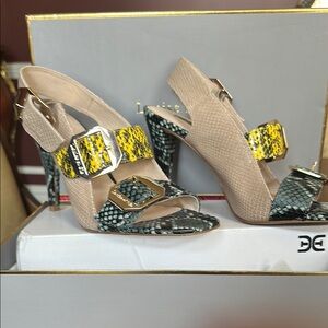 Louise et Cie Yellow and Black High Heels